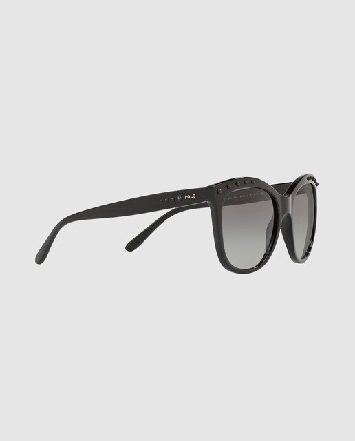 Gafas de sol de mujer estilo mariposa Polo Ralph Lauren inyectadas en negro