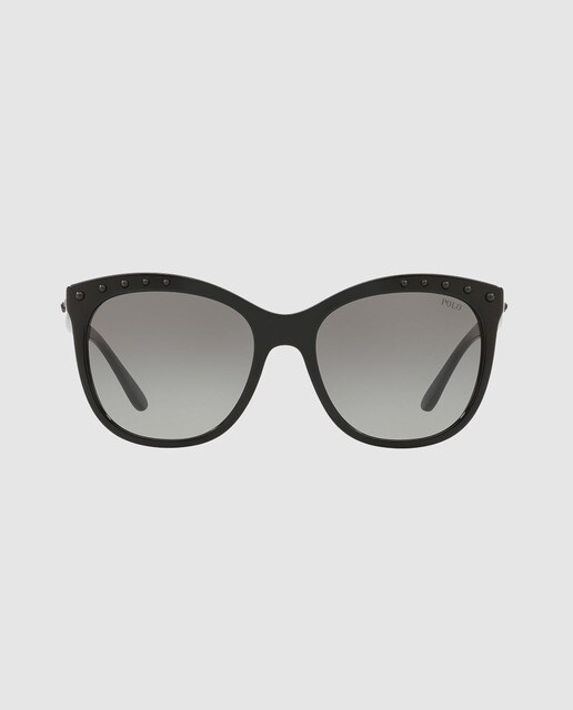 Gafas de sol de mujer estilo mariposa Polo Ralph Lauren inyectadas en negro