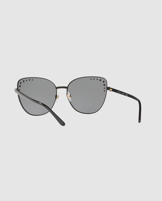 Gafas de sol de mujer estilo mariposa Polo Ralph Lauren de metal en negro