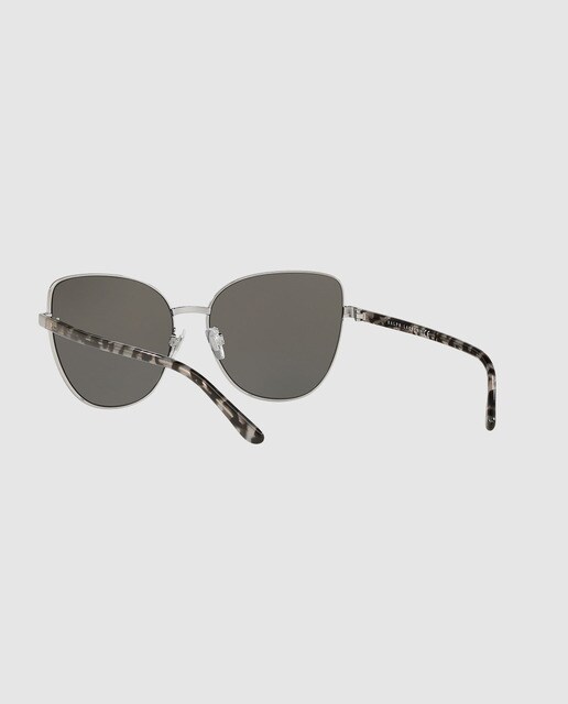 Gafas de sol de mujer estilo mariposa Polo Ralph Lauren de metal en plata