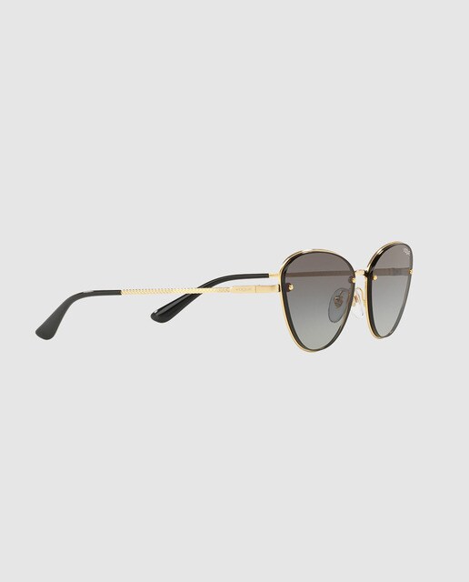 Gafas de sol cat eye de mujer Vogue de metal en dorado con lentes grises