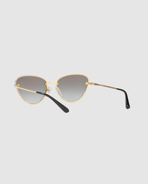 Gafas de sol cat eye de mujer Vogue de metal en dorado con lentes grises