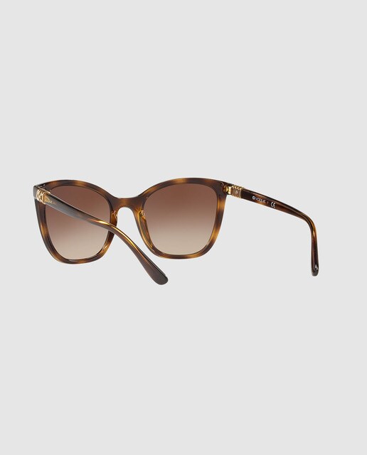Gafas de sol de mujer Vogue con montura inyectada de mariposa en habana marrón