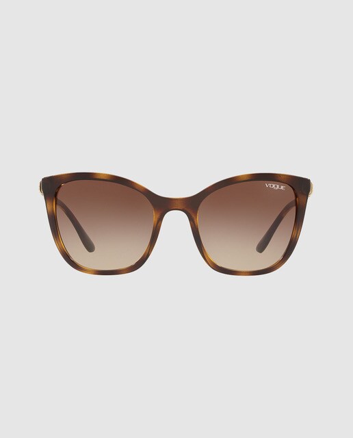 Gafas de sol de mujer Vogue con montura inyectada de mariposa en habana marrón