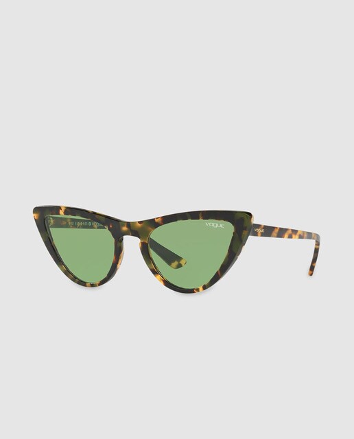 Gafas de sol de mujer cat eye Vogue de acetato en habana marrón