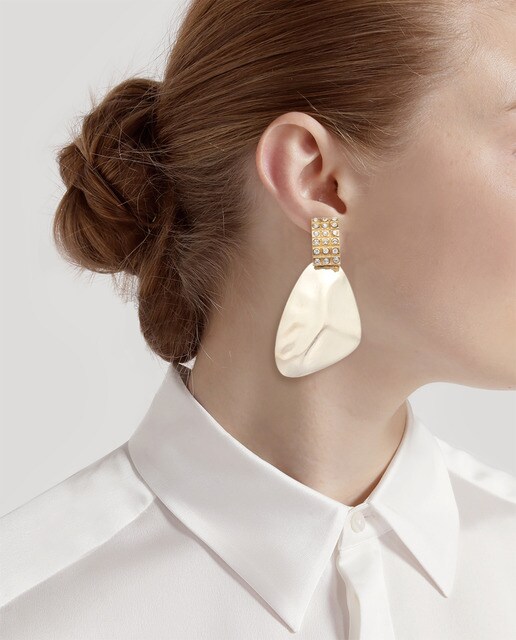 Pendientes El Corte Inglés plateados con cristal