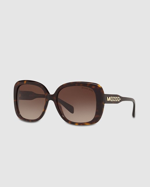 Gafas de sol de mujer Michael Kors cuadradas de acetato en habana marrón