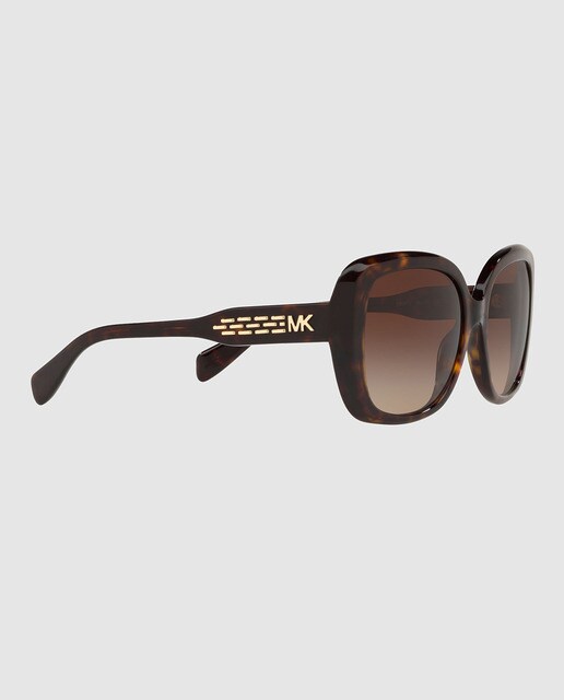 Gafas de sol de mujer Michael Kors cuadradas de acetato en habana marrón