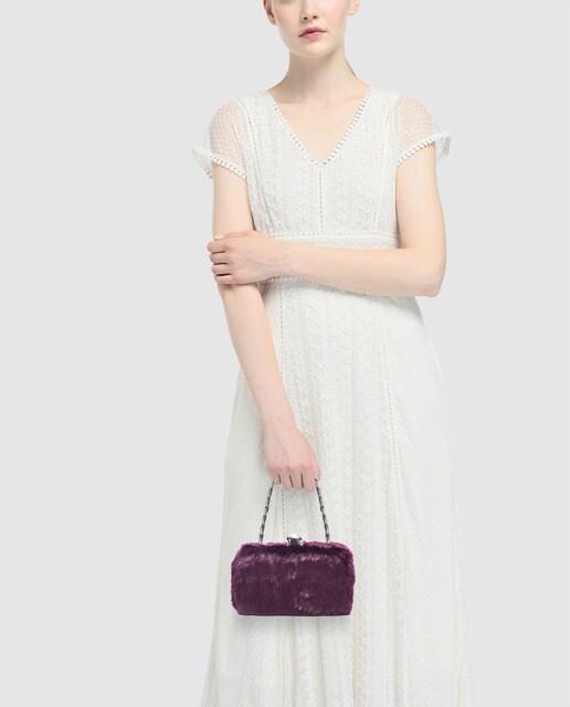 Clutch de fiesta Volum de pelo en burdeos