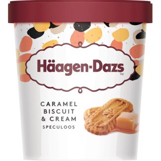 Haagen-Dazs Gelado de Biscoito de Caramelo e Creme Speculoos embalagem 460 ml