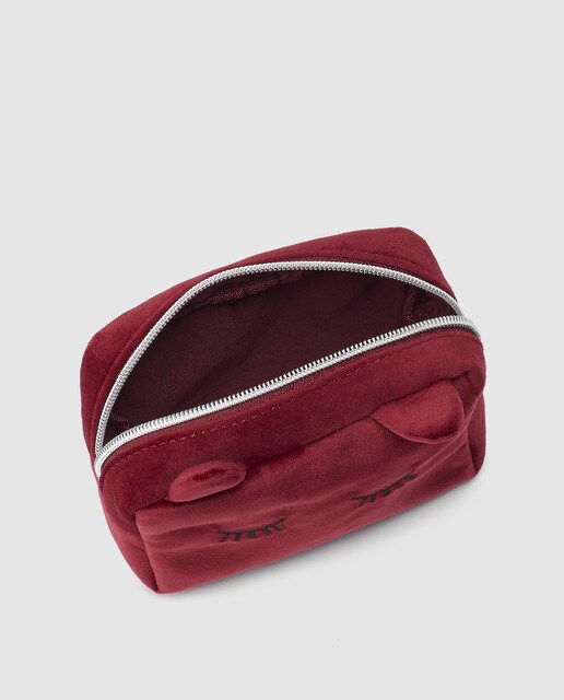 Neceser de mujer El Corte Inglés de terciopelo rojo
