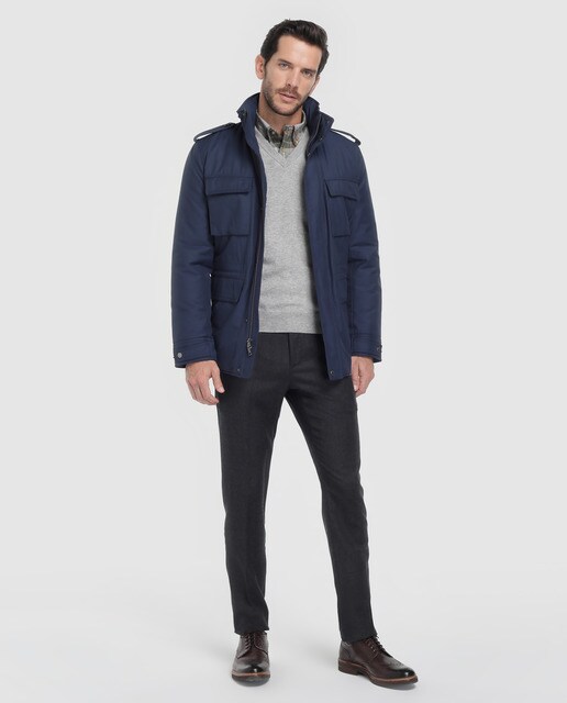 Jersey de cashmere de hombre Brooks Brothers gris con el cuello de pico