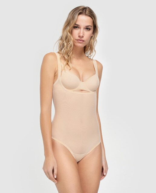 Body moldeador Wolford transparente con tirantes