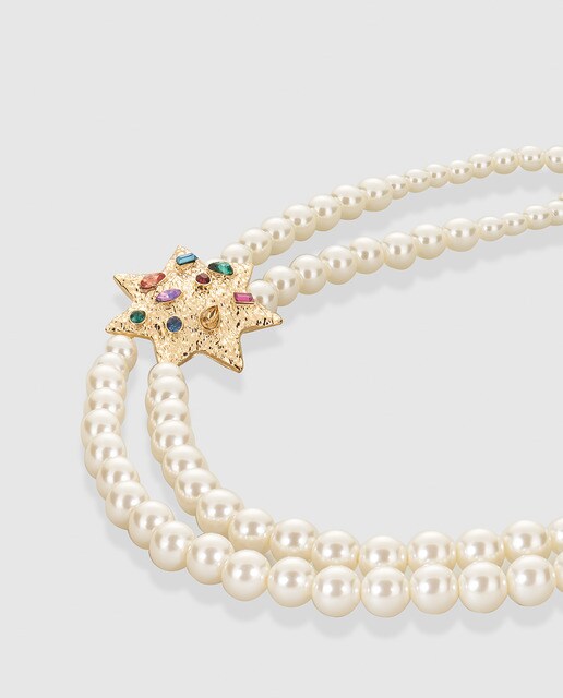 Collar El Corte Inglés de perlas con estrella