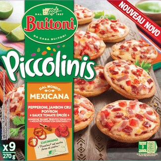 Buitoni Mini Pizza Piccolinis Mexicana embalagem 270 g
