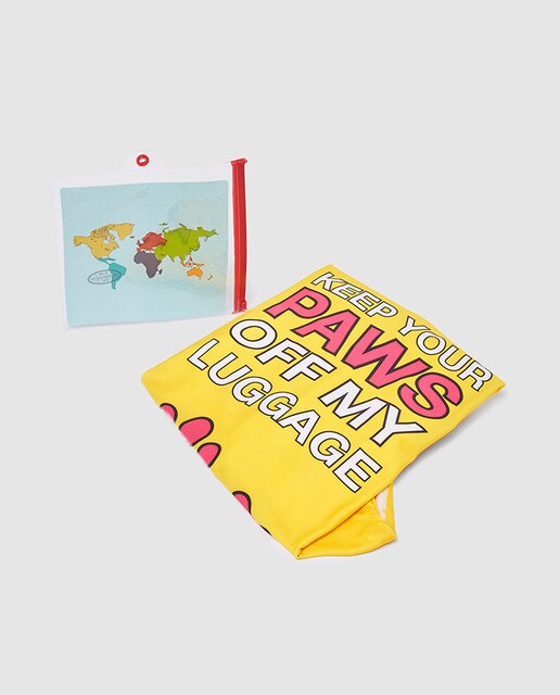 Funda, amarilla, para maletas