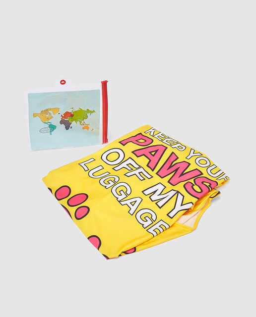 Funda, amarilla, para maletas