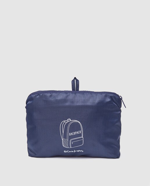 Mochila plegable, azul marino