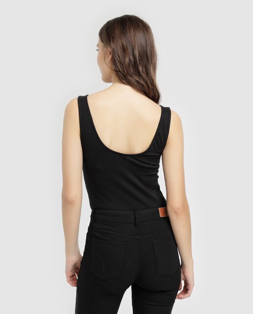 Body de mujer Noisy May negro sin mangas