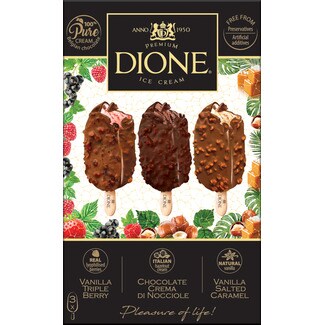 Dione Gelados Mix Pack 3 embalagem 85 ml