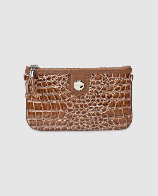 Set de cartera y monedero Guy Laroche en marrón con grabado coco