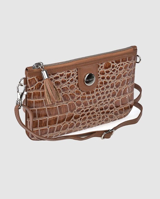 Set de cartera y monedero Guy Laroche en marrón con grabado coco