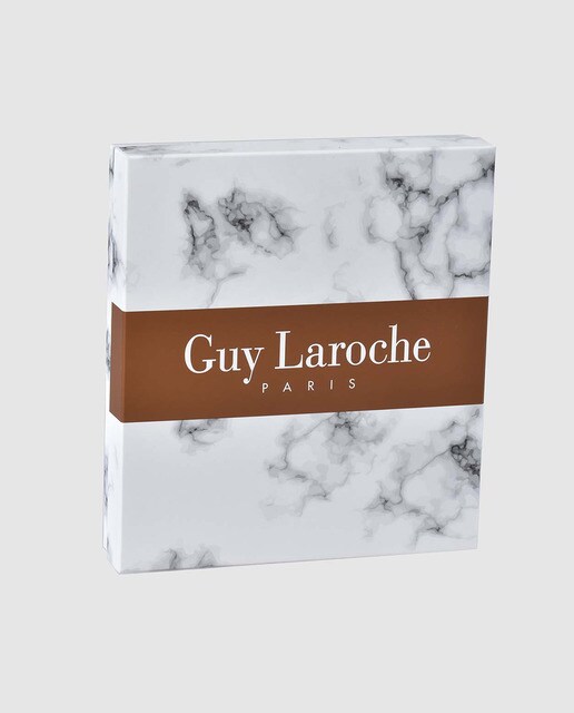 Set de cartera y monedero Guy Laroche en marrón con grabado coco