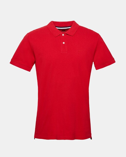 Polo de hombre Esprit rojo de manga corta
