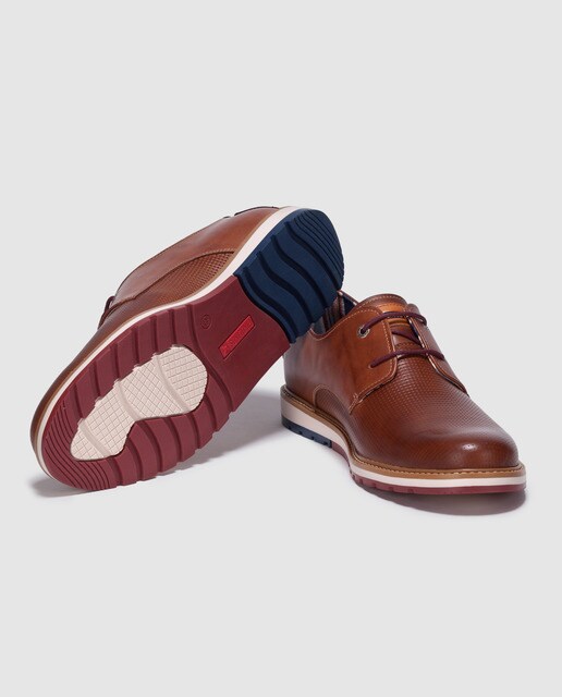 Zapatos de cordones de hombre Pikolinos de piel en color marrón claro