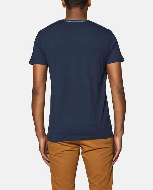 Camiseta de hombre Esprit azul marin de manga corta