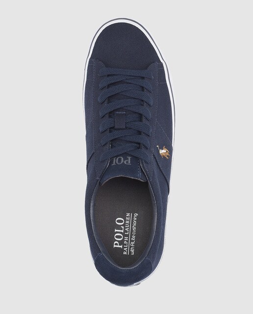 Zapatillas de lona de hombre Polo Ralph Lauren en color azul marino con logo