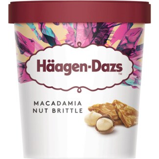 Haagen-Dazs Gelado de Macadâmia embalagem 460 ml