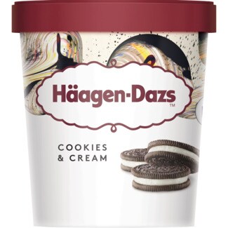 Haagen-Dazs Gelado de Cookies e Nata embalagem 460 ml