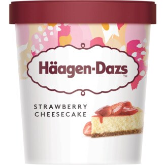 Haagen-Dazs Gelado de Cheesecake de Morango embalagem 460 ml