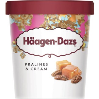 Haagen-Dazs Gelado de Pralines e Nata embalagem 460 ml