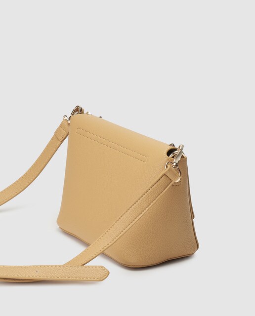 Bandolera mini de mujer El Corte Inglés en camel con tachas