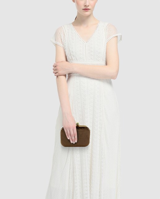 Clutch de fiesta Menbur marrón de terciopelo