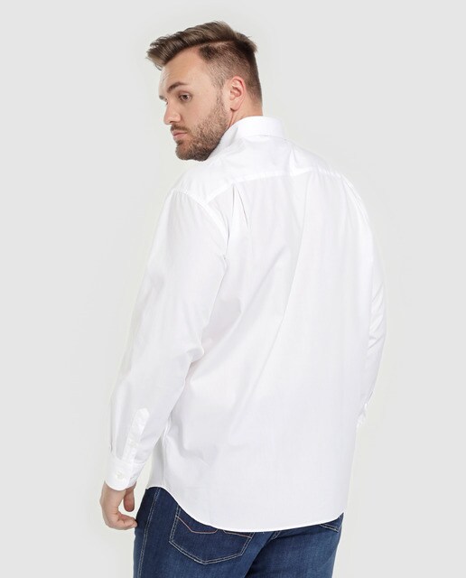 Camisa de hombre Paul & Shark classic lisa blanca tallas grandes