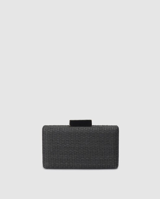 Clutch de fiesta El Corte Inglés rectangular de papel en negro
