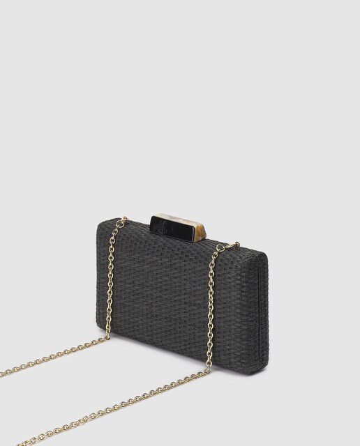Clutch de fiesta El Corte Inglés rectangular de papel en negro