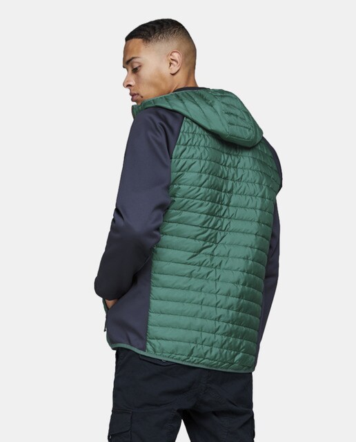 Cazadora de hombre Jack & Jones verde con capucha