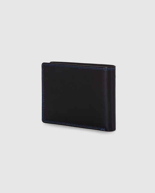 Cartera de hombre tipo americano Miguel Bellido de piel en negro con monedero interior