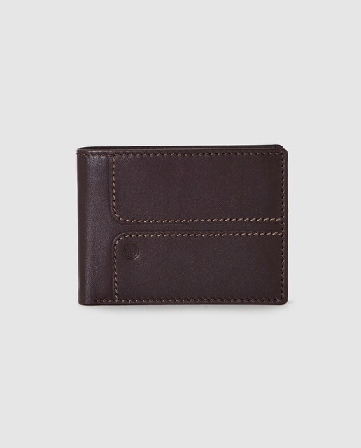Cartera de hombre pequeña Miguel Bellido de piel en marrón
