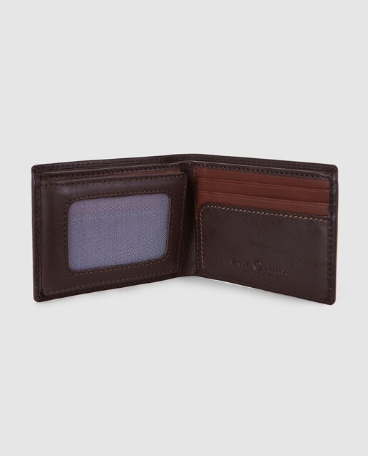 Cartera de hombre pequeña Miguel Bellido de piel en marrón