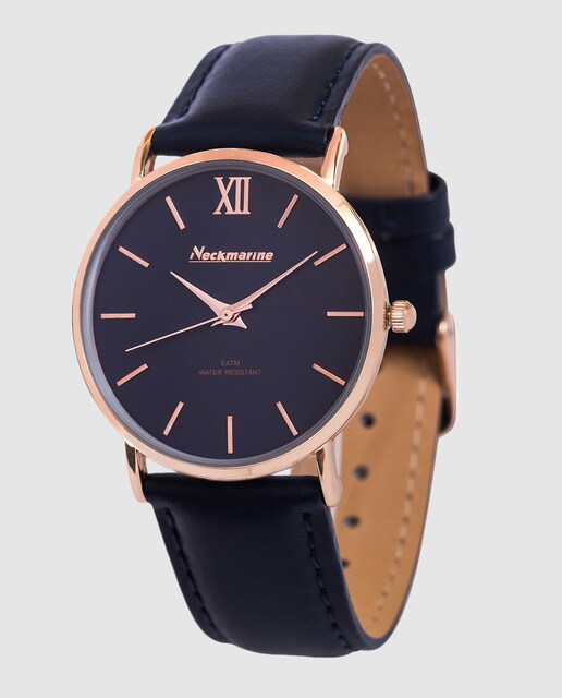 Reloj de hombre Neckmarine NKM535M11 de piel azul marino