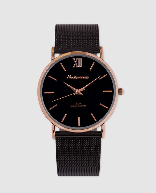 Reloj de hombre Neckmarine NKM535M02M de malla de acero negro