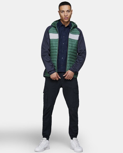 Cazadora de hombre Jack & Jones verde con capucha