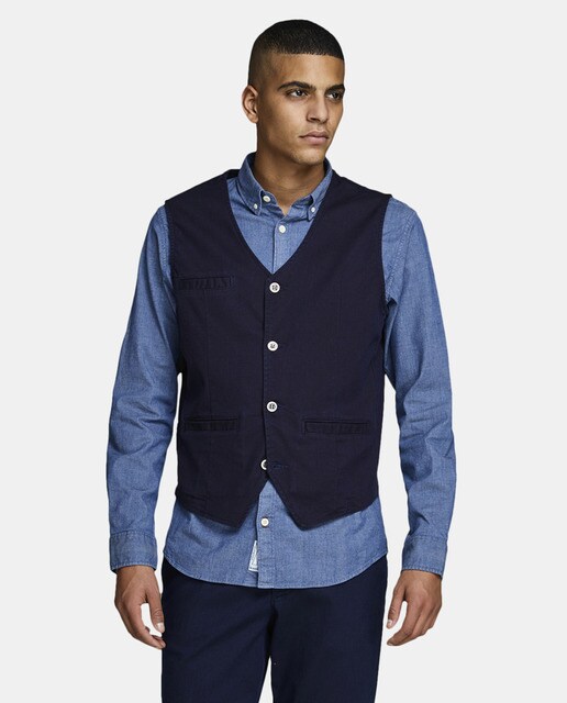 Chaleco de hombre Jack & Jones azul marino