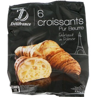 Delifrance Croissant de Manteiga 6 Unidades embalagem 330 g
