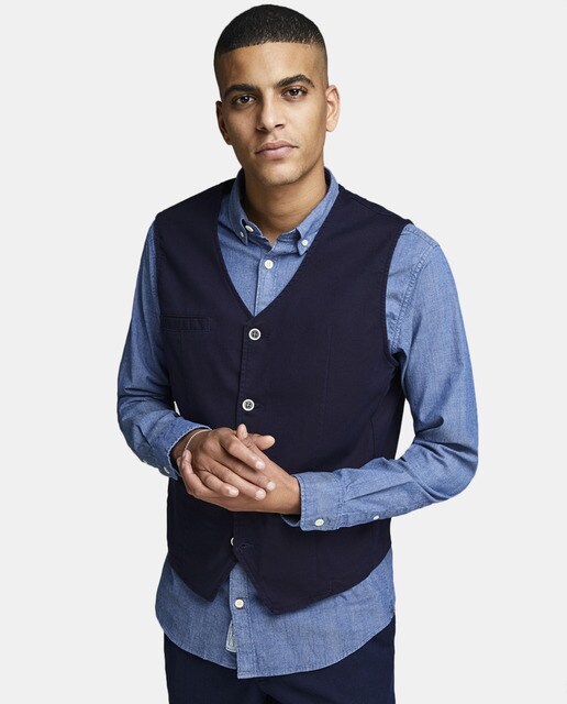 Chaleco de hombre Jack & Jones azul marino